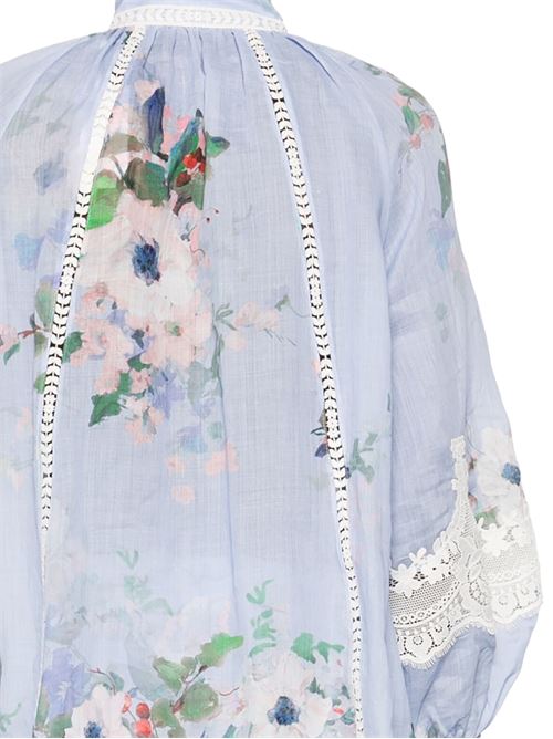 Blusa Everley ZIMMERMANN | 1802TRS255LIGHT BLUE WATERCOLOUR FLORAL